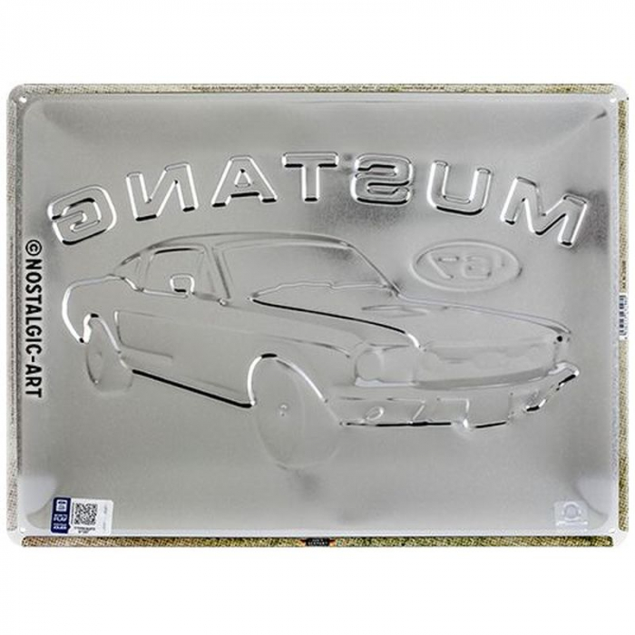 Blechschild Ford Mustang rot 3